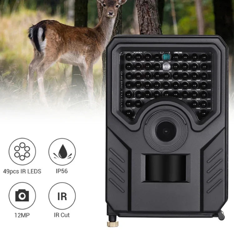PR-200B 120-Grad-Weitwinkelobjektiv IP56 wasserdicht 12MP 1080P HD Infrarot-Wildkamera, unterstützt TF-Karte, PIR-Entfernung: 10-15m, PR200B