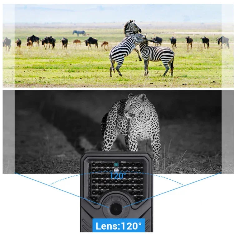 PR-200B 120-Grad-Weitwinkelobjektiv IP56 wasserdicht 12MP 1080P HD Infrarot-Wildkamera, unterstützt TF-Karte, PIR-Entfernung: 10-15m, PR200B