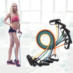 Fitness-Übungswiderstandsbänder Dehnbares elastisches Seil Workout Yoga Rally Muskeltraining Übungsseil, Größe: 5*9*1200mm, Zufällige Farblieferung, Größe: 5*9*1200mm