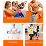 Fitness-Übungswiderstandsbänder Dehnbares elastisches Seil Workout Yoga Rally Muskeltraining Übungsseil, Größe: 5*9*1200mm, Zufällige Farblieferung, Größe: 5*9*1200mm