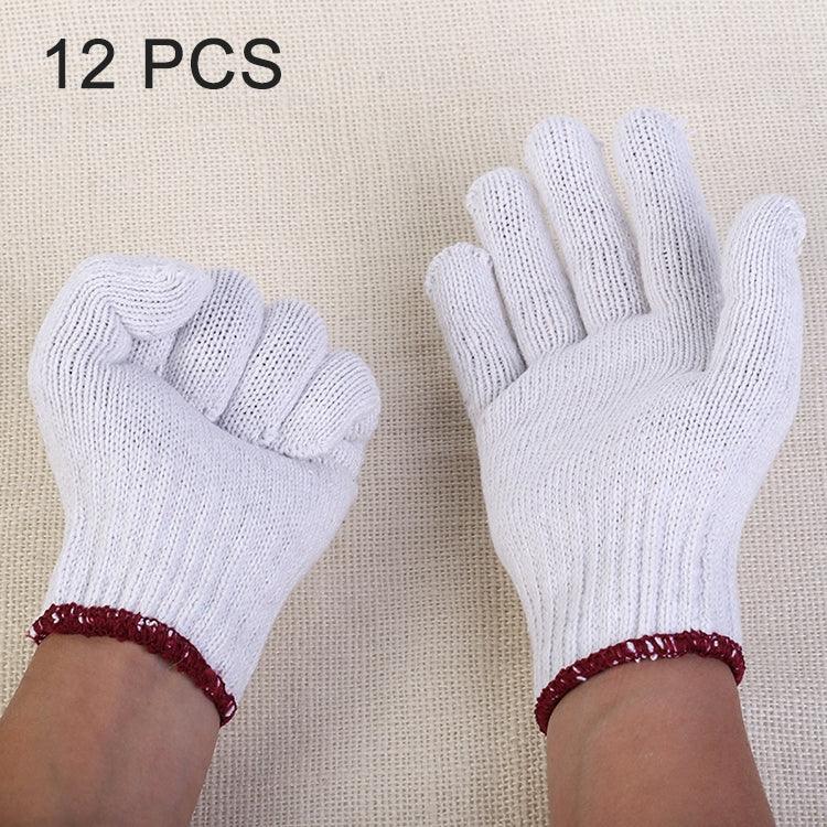 12 Paar Arbeitshandschuhe atmungsaktive, verschleißfeste Schutzhandschuhe aus Baumwolle, 12 Paar