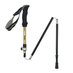 Outdoor Bergsteigen Tragbarer, faltbarer, ultraleichter Wanderstock aus Aluminiumlegierung, Länge: 35-125 cm, Länge: 35-125 cm (Gold), Länge: 35-125 cm (Blau), Länge: 35-125 cm (Rot)