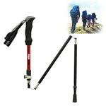 Outdoor Bergsteigen Tragbarer, faltbarer, ultraleichter Wanderstock aus Aluminiumlegierung, Länge: 35-125 cm, Länge: 35-125 cm (Gold), Länge: 35-125 cm (Blau), Länge: 35-125 cm (Rot)