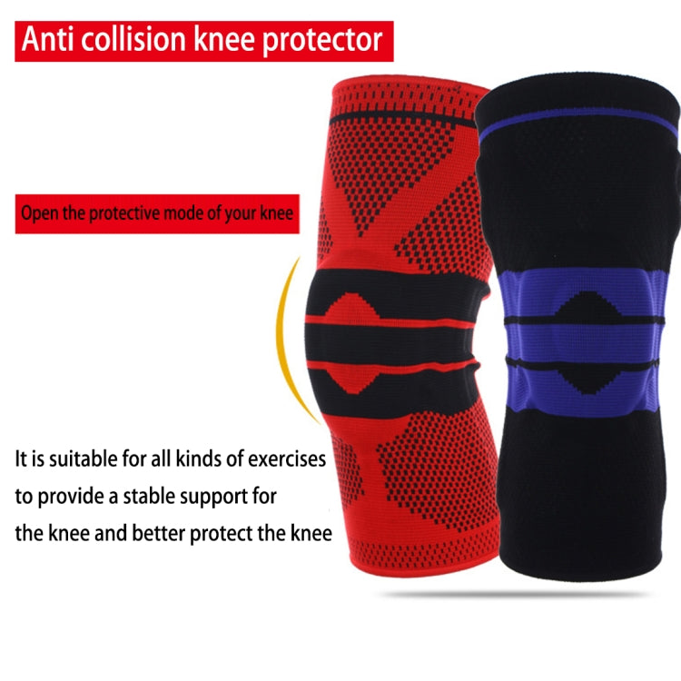 Outdoor Fitness Bergsteigen Strickschutz Silikon Anti-Kollisions-Federstütze Sport Knieprotektor, Größe: XL, Größe: XL