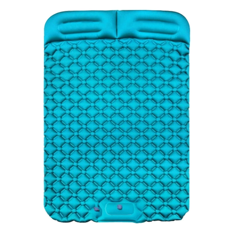 Outdoor Camping Fußtritt-Automatik-Aufblasbares Kissen Tragbares TPU-aufblasbares Doppelbett, Größe: 195 x 119 x 16 cm, Fußtritt-Pfauenblau, Fußtritt-Dunkelblau, Fußtritt-Orange, Fußtritt-Smaragd