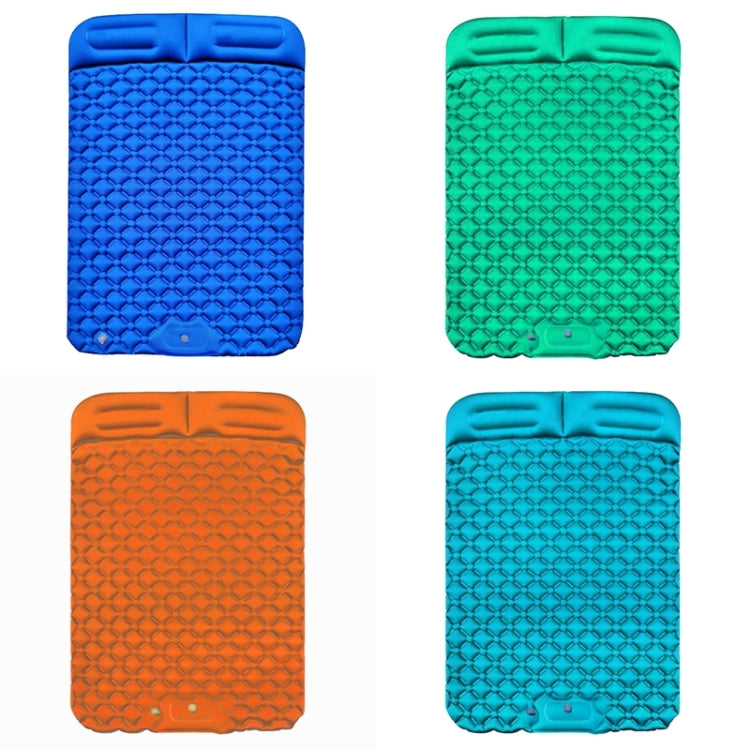 Outdoor Camping Fußtritt-Automatik-Aufblasbares Kissen Tragbares TPU-aufblasbares Doppelbett, Größe: 195 x 119 x 16 cm, Fußtritt-Pfauenblau, Fußtritt-Dunkelblau, Fußtritt-Orange, Fußtritt-Smaragd