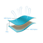 Outdoor Camping Fußtritt-Automatik-Aufblasbares Kissen Tragbares TPU-aufblasbares Doppelbett, Größe: 195 x 119 x 16 cm, Fußtritt-Pfauenblau, Fußtritt-Dunkelblau, Fußtritt-Orange, Fußtritt-Smaragd