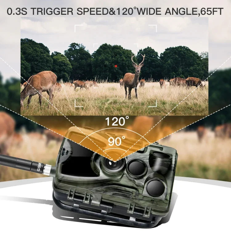 HC801G 3G WCDMA Wasserdichte IP66 IR-Nachtsicht-Überwachungskamera für die Jagd, 120 Grad PIR-Winkel, HC801G 3G WCDMA