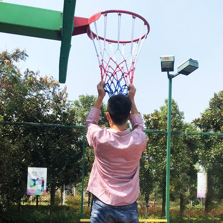 Reguläre Ausgabe Polyesterseil Basketballrahmennetz (Weiß Rot Blau), Reguläre Ausgabe