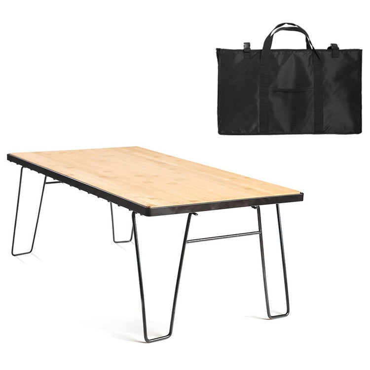 AOTU YT1001 Outdoor Klappbarer Netz-Bambus-Tisch mit Aufbewahrungstasche, 1 Netztisch + 1 Bambusplatte + 1 Aufbewahrungstasche