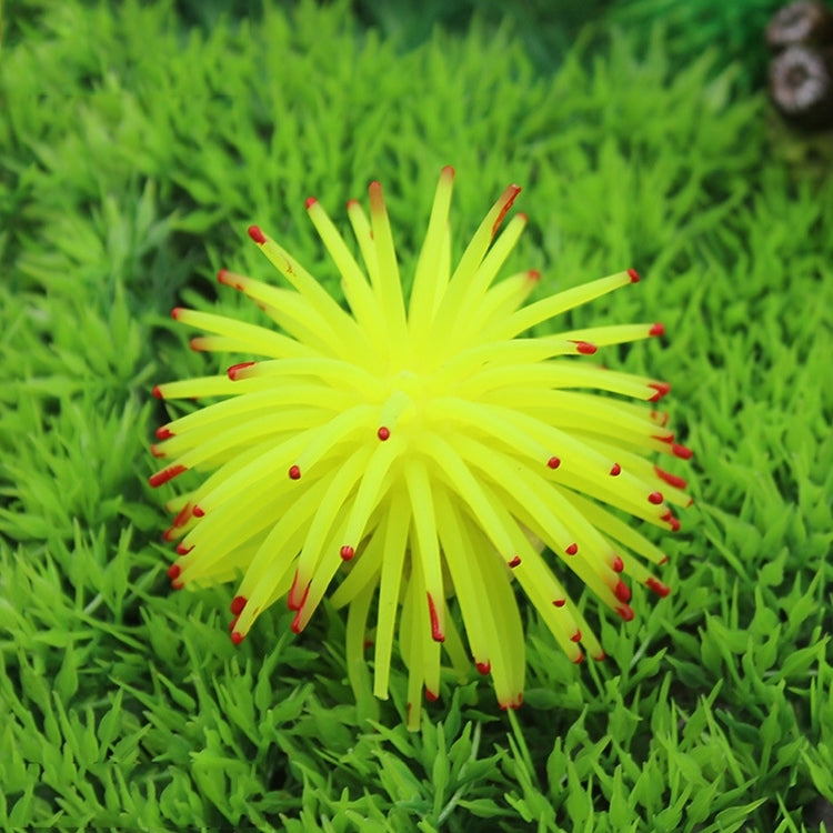 Aquariumartikel Dekoration TPR Simulation Seeigelball Koralle mit Spitze, Größe: M, Durchmesser: 10 cm, 10 cm