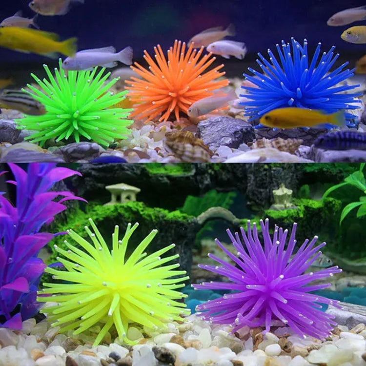 Aquarium Artikel Dekoration TPR Simulation Seeigelball Koralle mit Punkt, Größe: L, Durchmesser: 13cm, 13cm