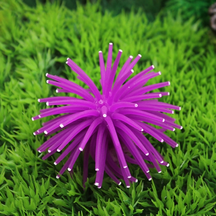 Aquariumartikel Dekoration TPR Simulation Seeigelball Koralle mit Punkt, Größe: S, Durchmesser: 7cm, 7cm