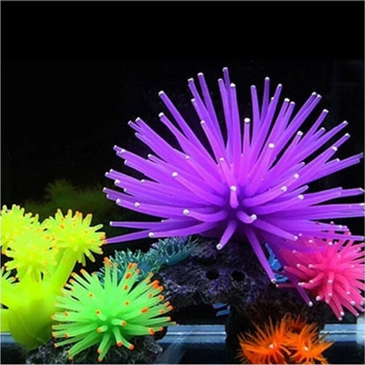 Aquariumartikel Dekoration TPR Simulation Seeigelball Koralle mit Punkt, Größe: S, Durchmesser: 7cm, 7cm