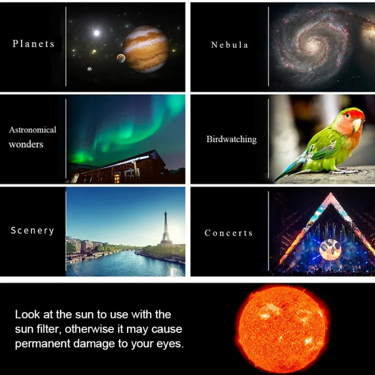 WR852 16x/66x70 High Definition High Times astronomisches Teleskop mit Stativ, 66x70 weiß