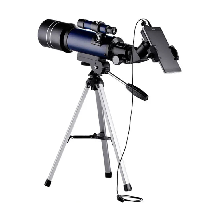 WR852-3 16x/66x70 High Definition High Times Astronomisches Teleskop mit Stativ & Telefonhalterung & Mondfilter, 66x70 Weiß + Mondfilter, 66x70 Blau + Mondfilter