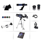 WR852-3 16x/66x70 High Definition High Times Astronomisches Teleskop mit Stativ & Telefonhalterung & Mondfilter, 66x70 Weiß + Mondfilter, 66x70 Blau + Mondfilter
