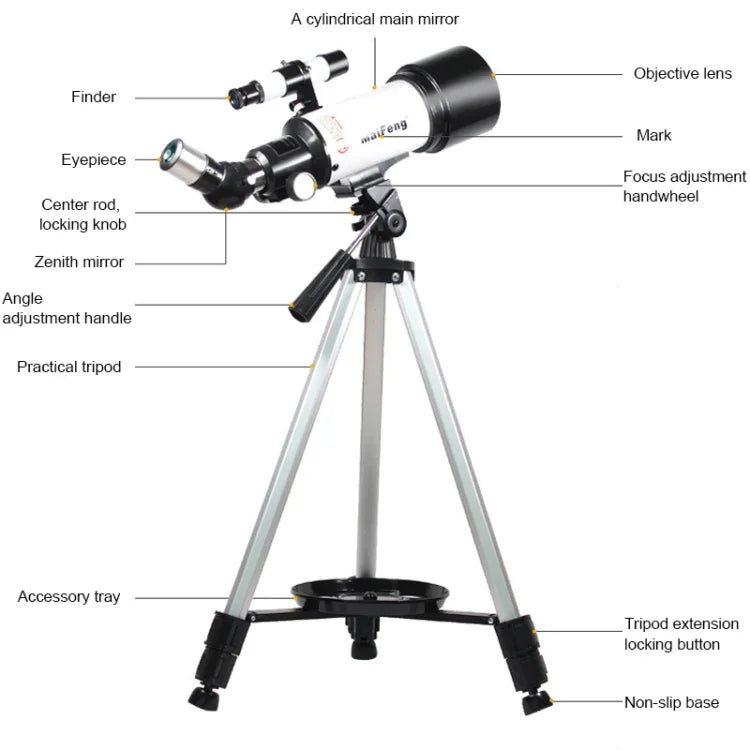 Maifeng40070 233x70 High Definition Hochleistungs-Teleskop mit Stativ, 233 x 70