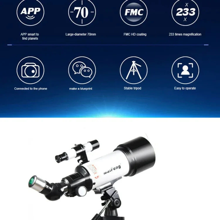 Maifeng40070 233x70 High Definition Hochleistungs-Teleskop mit Stativ, 233 x 70
