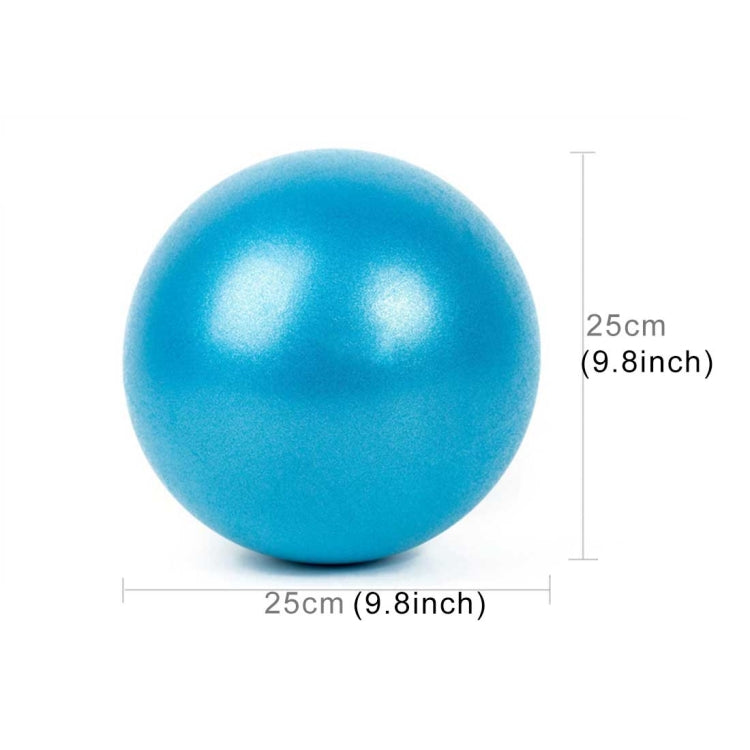Mini Yoga Pilates Ball, explosionsgeschützter PVC-Ball, balanciertes Fitness-Gymnastik-Training mit Strohhalm, Durchmesser: 25cm, 25cm (Blau), 25cm (Lila)