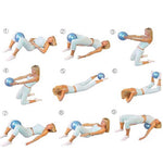 Mini Yoga Pilates Ball, explosionsgeschützter PVC-Ball, balanciertes Fitness-Gymnastik-Training mit Strohhalm, Durchmesser: 25cm, 25cm (Blau), 25cm (Lila)