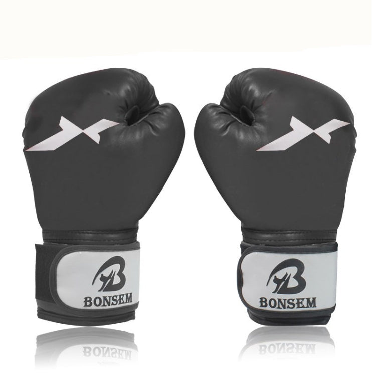 BONSEM Trainings-Boxhandschuhe für Erwachsene, C1 Schwarz, C1 Rot