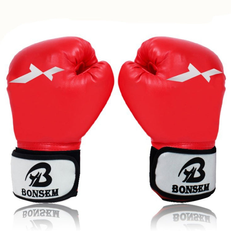 BONSEM Trainings-Boxhandschuhe für Erwachsene, C1 Schwarz, C1 Rot