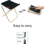 CLS Outdoor Tragbarer Klapphocker aus Aluminiumlegierung für Angeln und Grillen, Größe: 24,8 x 22,5 x 27 cm, CLS Klapphocker (Schwarz)