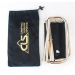 CLS Outdoor Tragbarer Klapphocker aus Aluminiumlegierung für Angeln und Grillen, Größe: 24,8 x 22,5 x 27 cm, CLS Klapphocker (Schwarz)