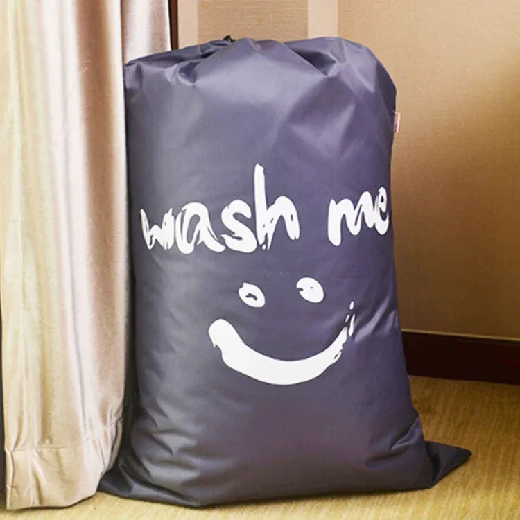 Aufbewahrungsbeutel mit Kordelzug aus Nylon für Zuhause, Kleidung und Reisen, mit Smiley-Gesichtsmuster