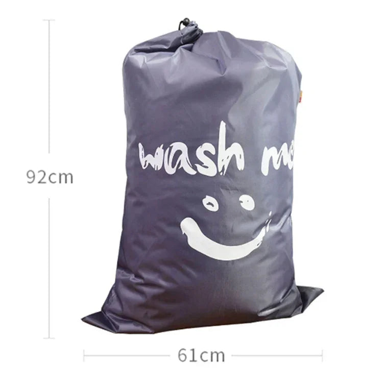 Aufbewahrungsbeutel mit Kordelzug aus Nylon für Zuhause, Kleidung und Reisen, mit Smiley-Gesichtsmuster