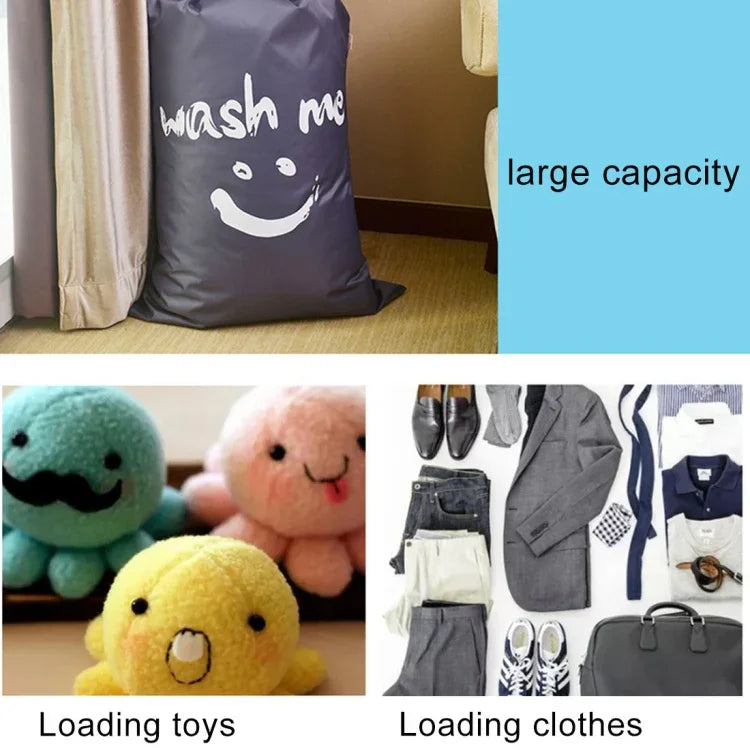 Aufbewahrungsbeutel mit Kordelzug aus Nylon für Zuhause, Kleidung und Reisen, mit Smiley-Gesichtsmuster