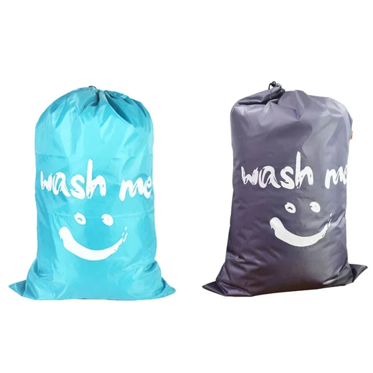Aufbewahrungsbeutel mit Kordelzug aus Nylon für Zuhause, Kleidung und Reisen, mit Smiley-Gesichtsmuster