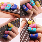 10 Stück Fingerschutzkappen für Gitarre und Ukulele (Saiteninstrumente), schmerzfrei, Farbe zufällig (Größe: S), Größe: S