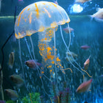 Aquariumartikel Dekoration Silikon Simulation Fluoreszierende Saugnapf-Qualle, Größe: 8*20cm, 8cm