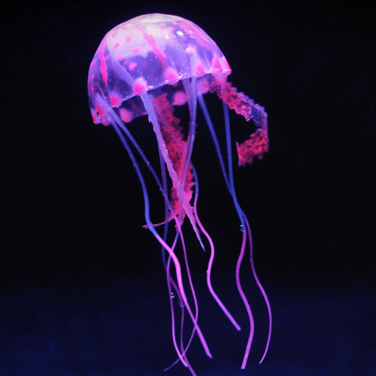 Aquariumartikel Dekoration Silikon Simulation Fluoreszierende Saugnapf-Qualle, Größe: 8*20cm, 8cm