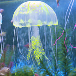 Aquariumartikel Dekoration Silikon Simulation Fluoreszierende Saugnapf-Qualle, Größe: 8*20cm, 8cm