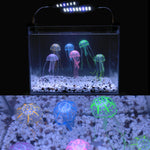 Aquariumartikel Dekoration Silikon Simulation Fluoreszierende Saugnapf-Qualle, Größe: 8*20cm, 8cm