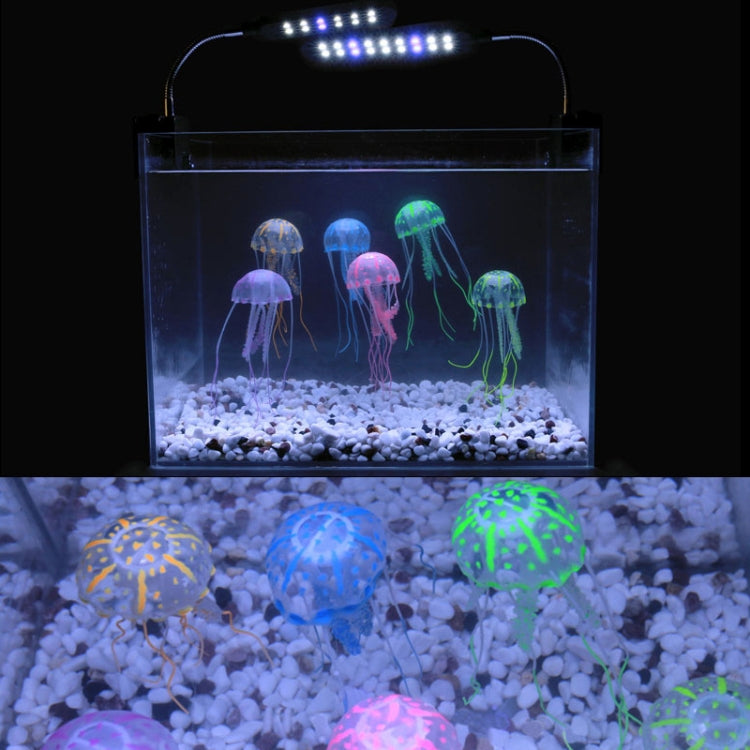 Aquariumartikel Dekoration Silikon Simulation Fluoreszierende Saugnapf-Qualle, Größe: 8*20cm, 8cm