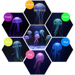 Aquariumartikel Dekoration Silikon Simulation Fluoreszierende Saugnapf-Qualle, Größe: 8*20cm, 8cm