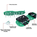 Garten Rasen Gartengeräte Grasreißer Spikeschuhe mit 8 Metallverschlüssen, Mit 8 Metallverschlüssen (Schwarz), Mit 8 Metallverschlüssen (Grün)