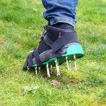 Garten Rasen Gartengeräte Grasreißer Spikeschuhe mit 8 Metallverschlüssen, Mit 8 Metallverschlüssen (Schwarz), Mit 8 Metallverschlüssen (Grün)
