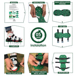 Garten Rasen Gartengeräte Grasreißer Spikeschuhe mit 8 Metallverschlüssen, Mit 8 Metallverschlüssen (Schwarz), Mit 8 Metallverschlüssen (Grün)