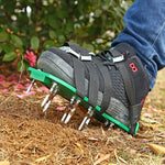 Garten Rasen Gartengeräte Grasreißer Spikeschuhe mit 8 Metallverschlüssen, Mit 8 Metallverschlüssen (Schwarz), Mit 8 Metallverschlüssen (Grün)