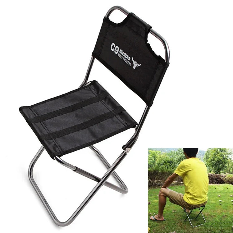 Outdoor Angeln Tragbarer Klapphocker Rucksack Aluminiumlegierung Stuhl