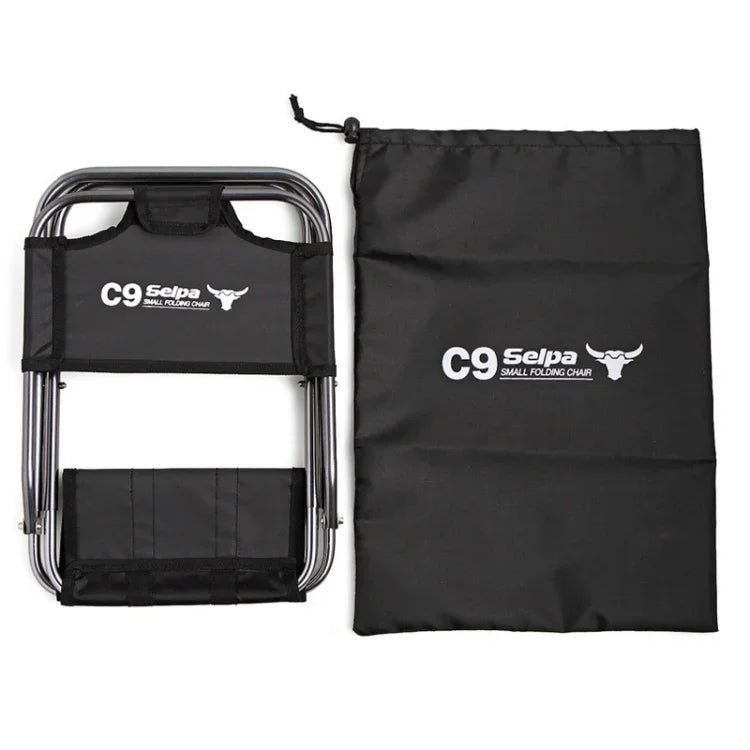 Outdoor Angeln Tragbarer Klapphocker Rucksack Aluminiumlegierung Stuhl