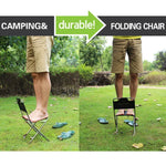 Outdoor Angeln Tragbarer Klapphocker Rucksack Aluminiumlegierung Stuhl