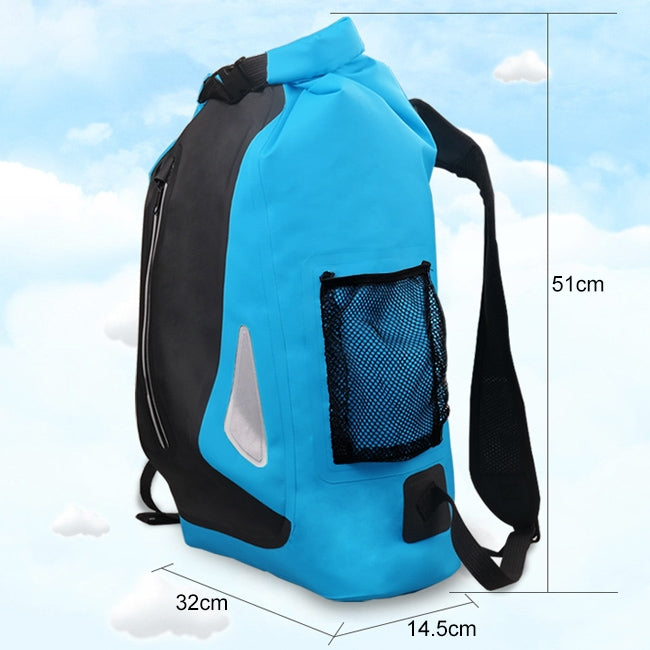 Wasserdichte Outdoor-Trockentasche mit doppelten Schultergurten, PVC-Sacktasche, Fassungsvermögen: 25L