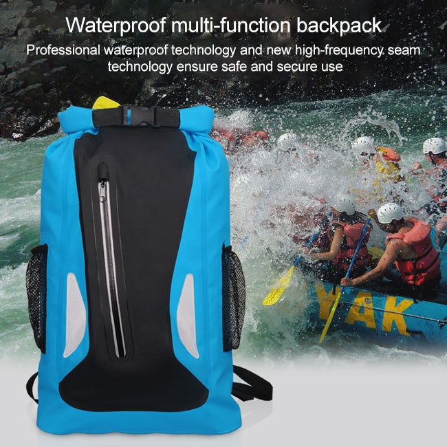 Wasserdichte Outdoor-Trockentasche mit doppelten Schultergurten, PVC-Sacktasche, Fassungsvermögen: 25L