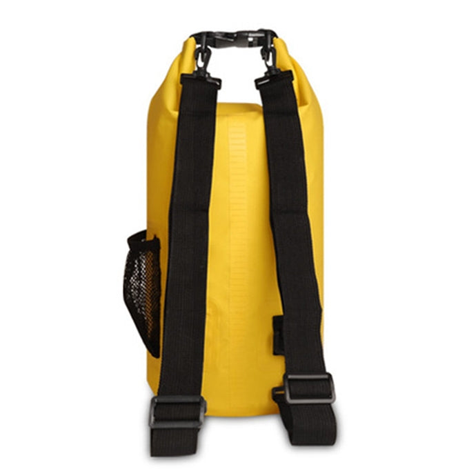 Wasserdichter Outdoor-Trockensack mit doppelten Schultergurten, PVC-Fasstasche, Fassungsvermögen: 10L